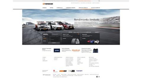 Nueva interfaz de la página web de Hankook España