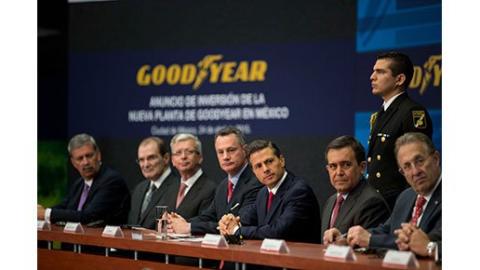 Presentación de la nueva fábrica de Goodyear en México.