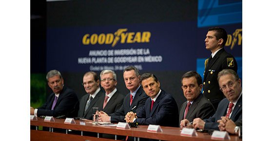 Presentación de la nueva fábrica de Goodyear en México.