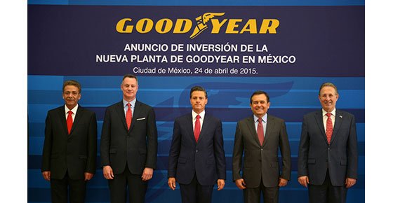 Presentación de la inversión de Goodyear en la planta de México el pasado 24 de abril de 2015 (Foto: Flickr)