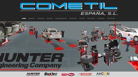 Interfaz de la nueva página web de Cometil