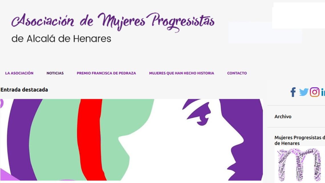 Nueva Web de la Asociación de Mujeres Progresistas de Alcalá Francisca de Pedraza.
