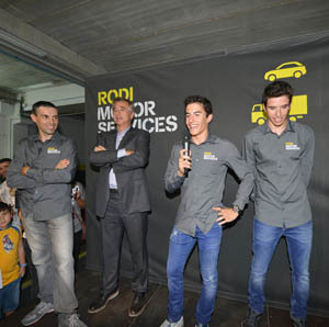 Marc Márquez y Álex Márquez en la inauguración de RODI Motor Services